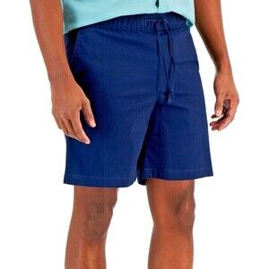 Alfani Men's Shorts Drawstring Promo Shorts Lightweight Neo Navy Blue Medium